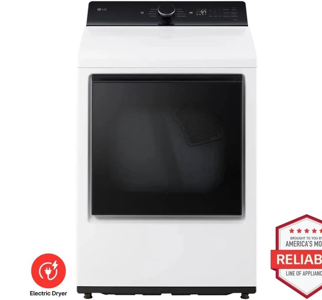 LG 7.3 cu ft Electric Dryer with Sensor Dry (DLE7150W), photo 1 of 7