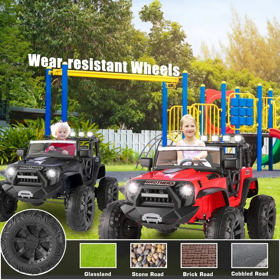 Kids 2-Seater Electric Ride-On SUV with Remote Control and Music, Black, photo 7 of 7