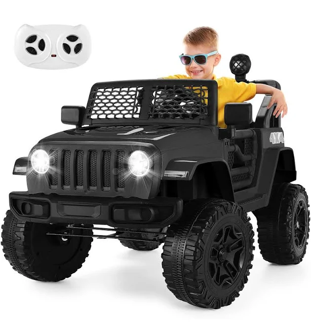 Kids 2-Seater Electric Ride-On SUV with Remote Control and Music, Black, photo 1 of 7