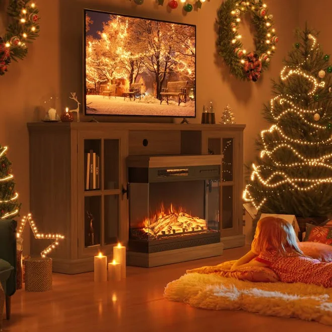 Lark Manor Arvol Electric Fireplace TV Stand (TVs up to 65"), photo 1 of 7