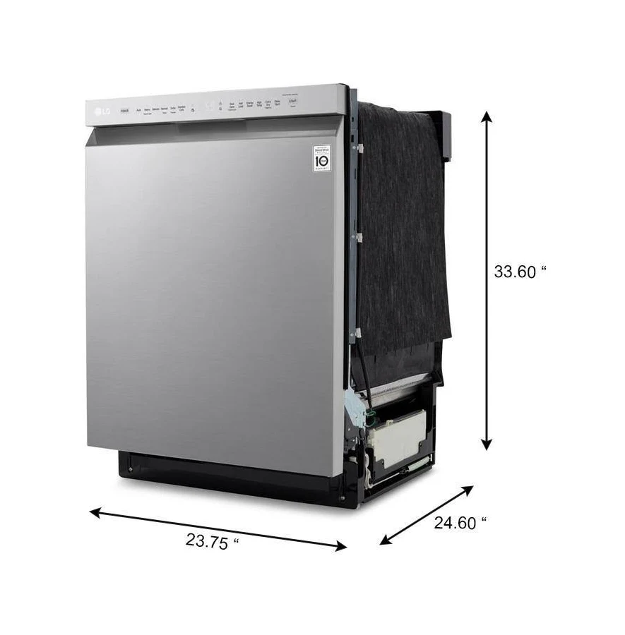LG Front Control Dishwasher with QuadWash & EasyRack Plus (LDF5545ST), photo 4 of 7