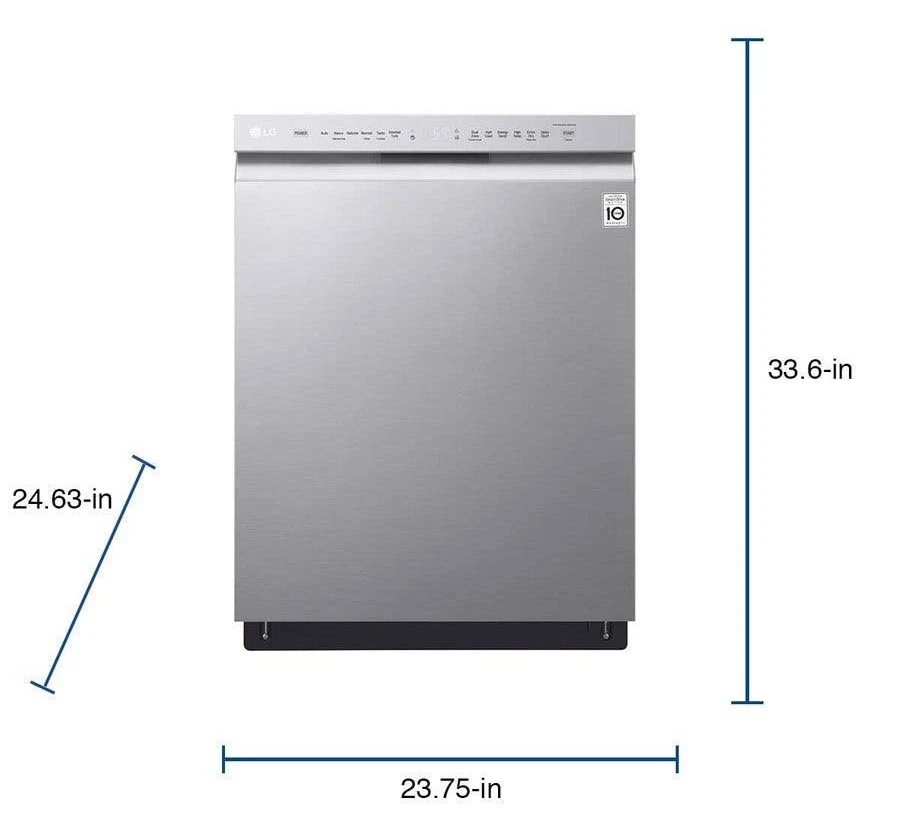 LG Front Control Dishwasher with QuadWash & EasyRack Plus (LDF5545ST), photo 2 of 7