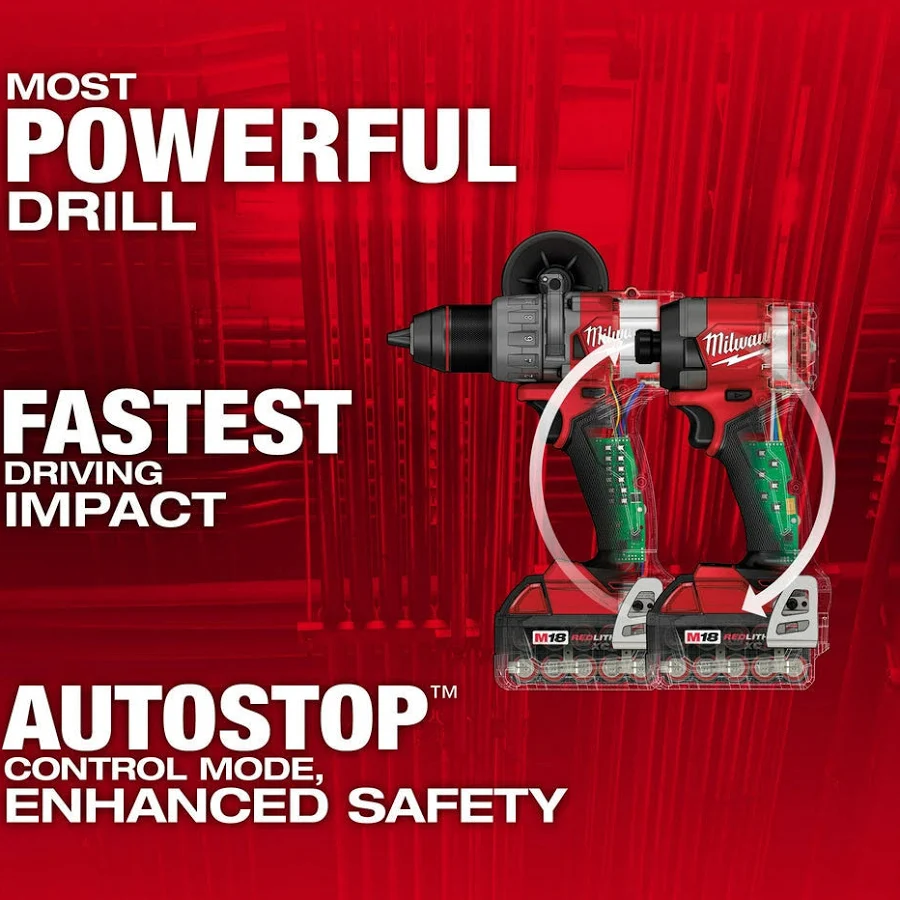 Milwaukee M18 FUEL 2-Tool Combo Kit 3697-22 – Hammer Drill/Driver and Impact Driver, photo 7 of 7