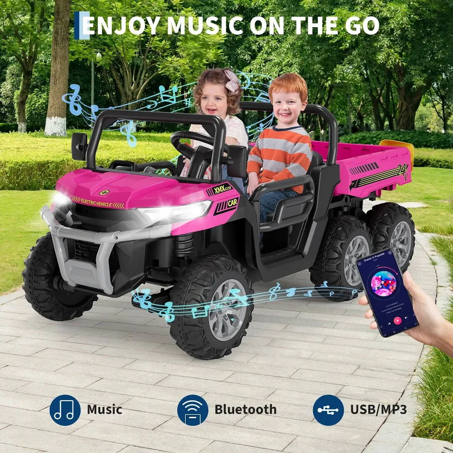 Garvee Ride P Series 24V 6x6 2-Seater Kids Ride-On Dump Truck with Remote, photo 6 of 7