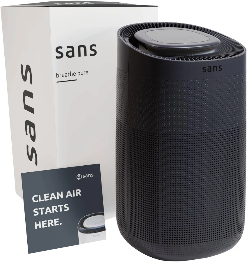 Sans True HEPA 13 Air Purifier for Extra Large Rooms with UV-C Light and Carbon Odor Absorption, Black, photo 3 of 7