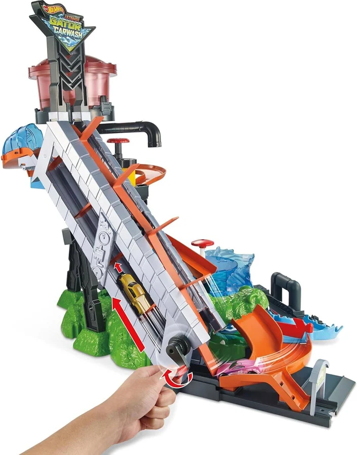 Hot Wheels Ultimate Gator Car Wash Playset with Color Shifters Car, photo 4 of 7
