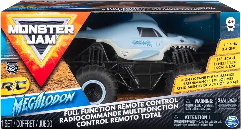 Monster Jam Official Megalodon Remote Control Monster Truck, 1:24 Scale, 2.4 GHz, photo 3 of 6