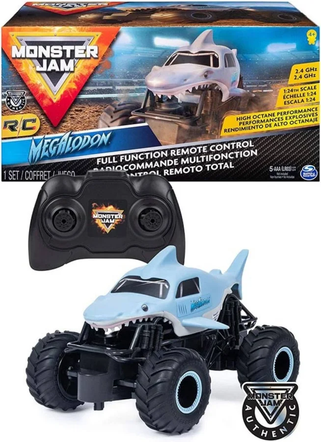 Monster Jam Official Megalodon Remote Control Monster Truck, 1:24 Scale, 2.4 GHz, photo 6 of 6