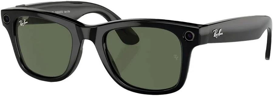 Ray-Ban Meta Wayfarer Smart Glasses – Shiny Black, G-15 Green Lenses, photo 2 of 7