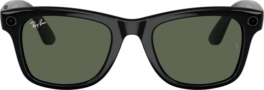 Ray-Ban Meta Wayfarer Smart Glasses – Shiny Black, G-15 Green Lenses, photo 6 of 7