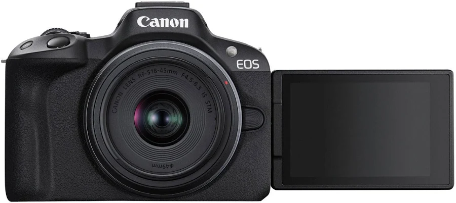 Canon EOS R50 Mirrorless Camera with RF-S 18-45mm Lens, Black, photo 3 of 7