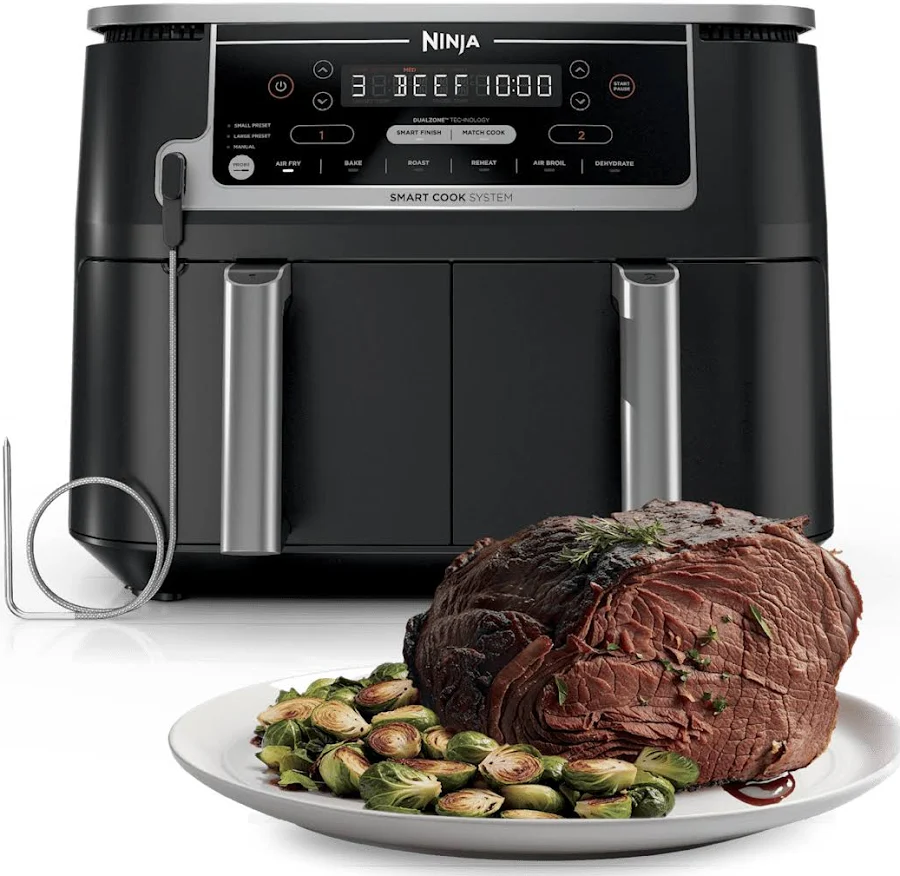 Ninja Foodi 6-in-1 10-Quart XL 2-Basket Air Fryer with DualZone Technology, Grey, photo 2 of 7