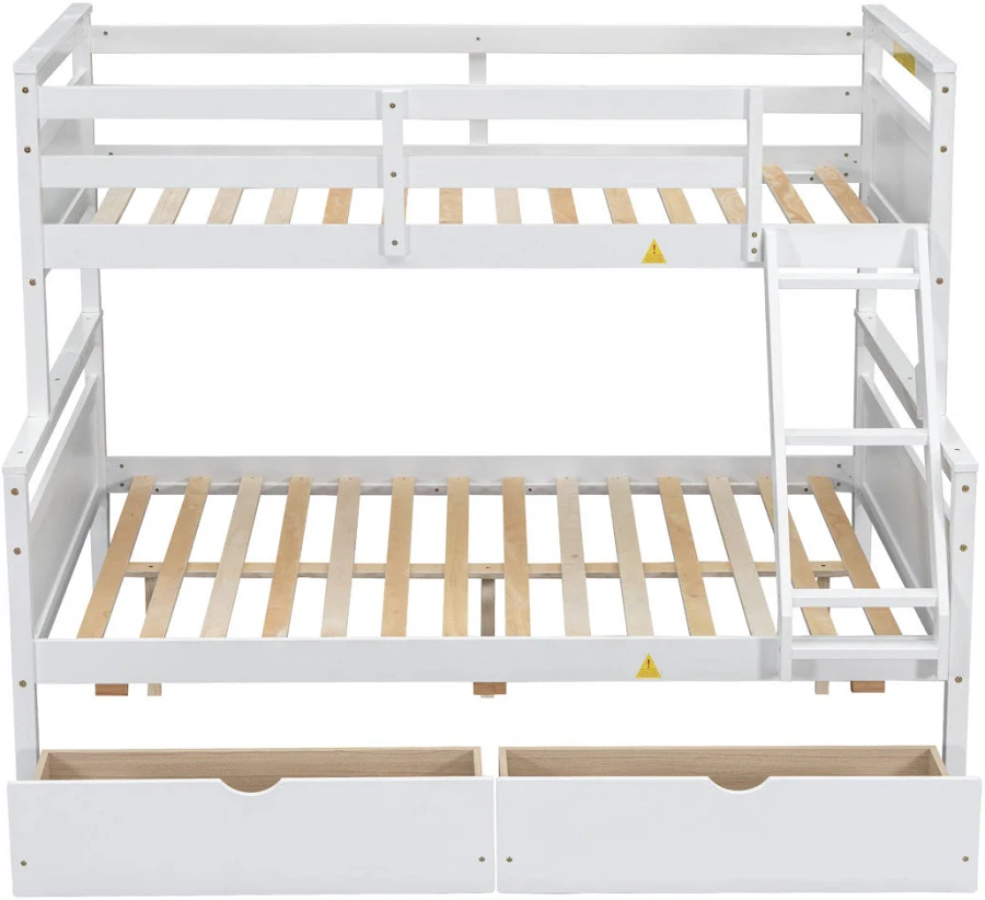 Harriet Bee Twin over Full Bunk Bed with Storage Stairs, photo 4 of 7
