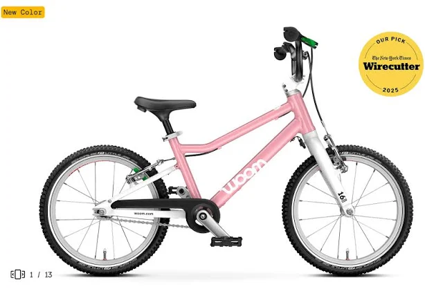 woom GO 3 AUTOMAGIC 16" Kids' Bike – Woom Red, photo 1 of 7