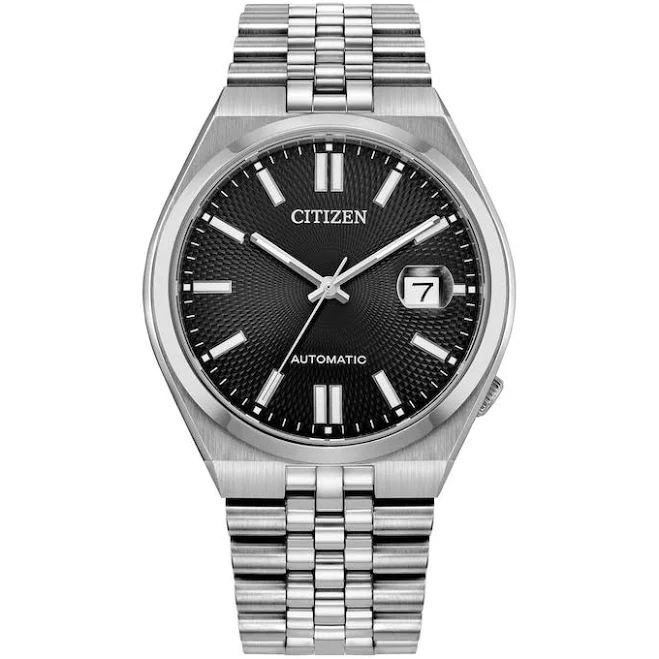 Citizen Tsuyosa 60 Automatic Men's Watch, 40mm, Black Dial, Steel Bracelet (NK0020-55E)