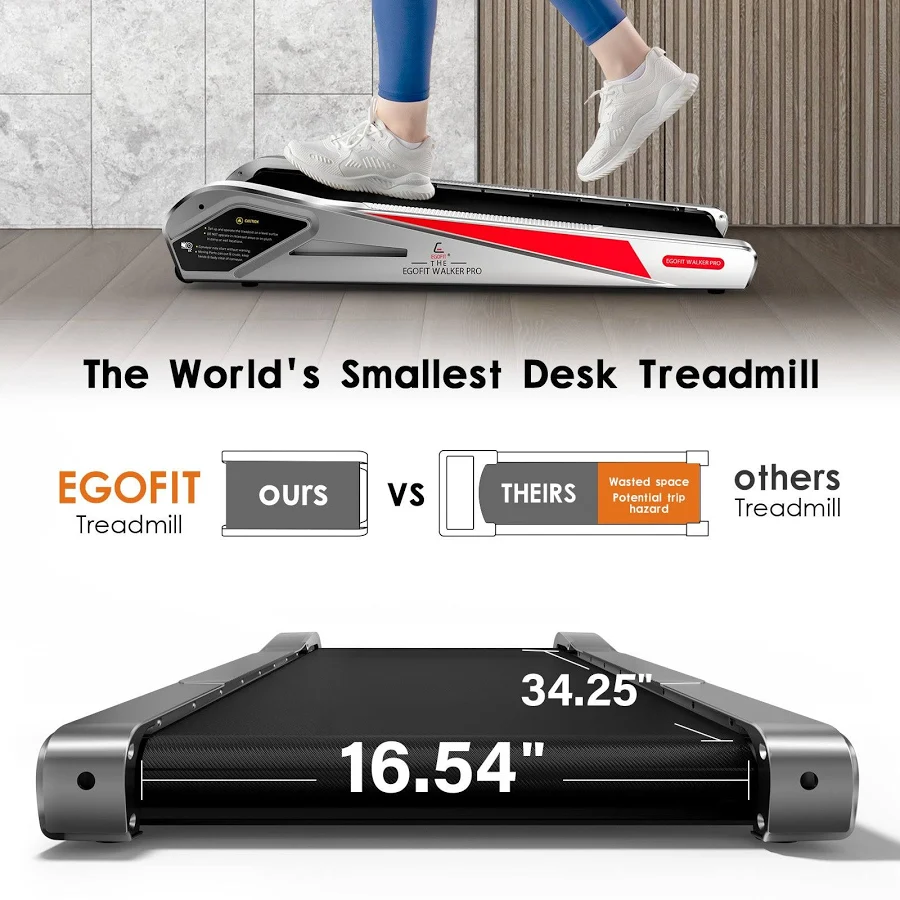 Egofit Walker Pro M1 Under-Desk Treadmill – Cool Grey, photo 5 of 7