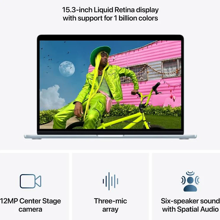 Apple MacBook Air 15-inch with M5 Chip, 16GB Memory – Sky Blue, photo 6 of 7