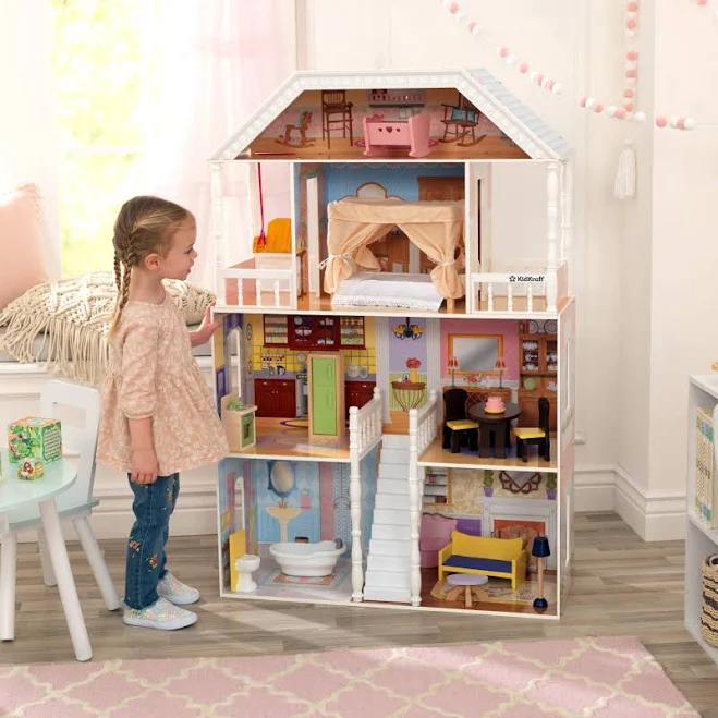 KidKraft Savannah Wooden Dollhouse with 14-Piece Accessory Pack, photo 1 of 7