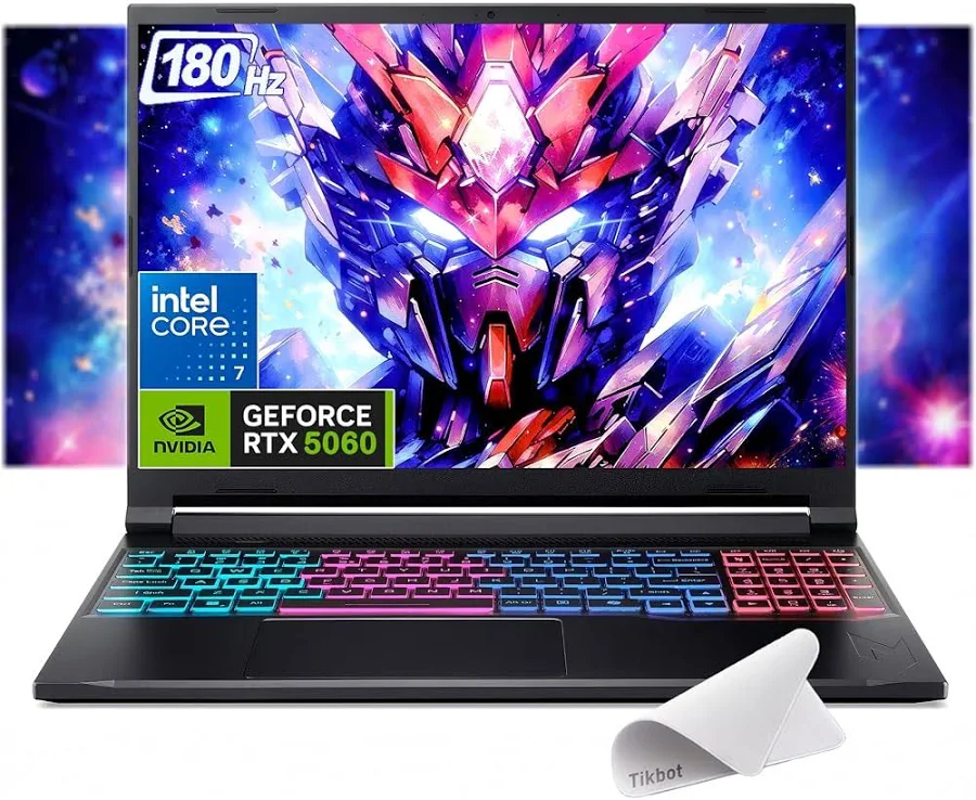 Acer Nitro V 16S Gaming Laptop – Intel Core 7 240H, 16GB RAM, 1TB SSD, 16" WUXGA 180Hz IPS, Black, photo 2 of 7