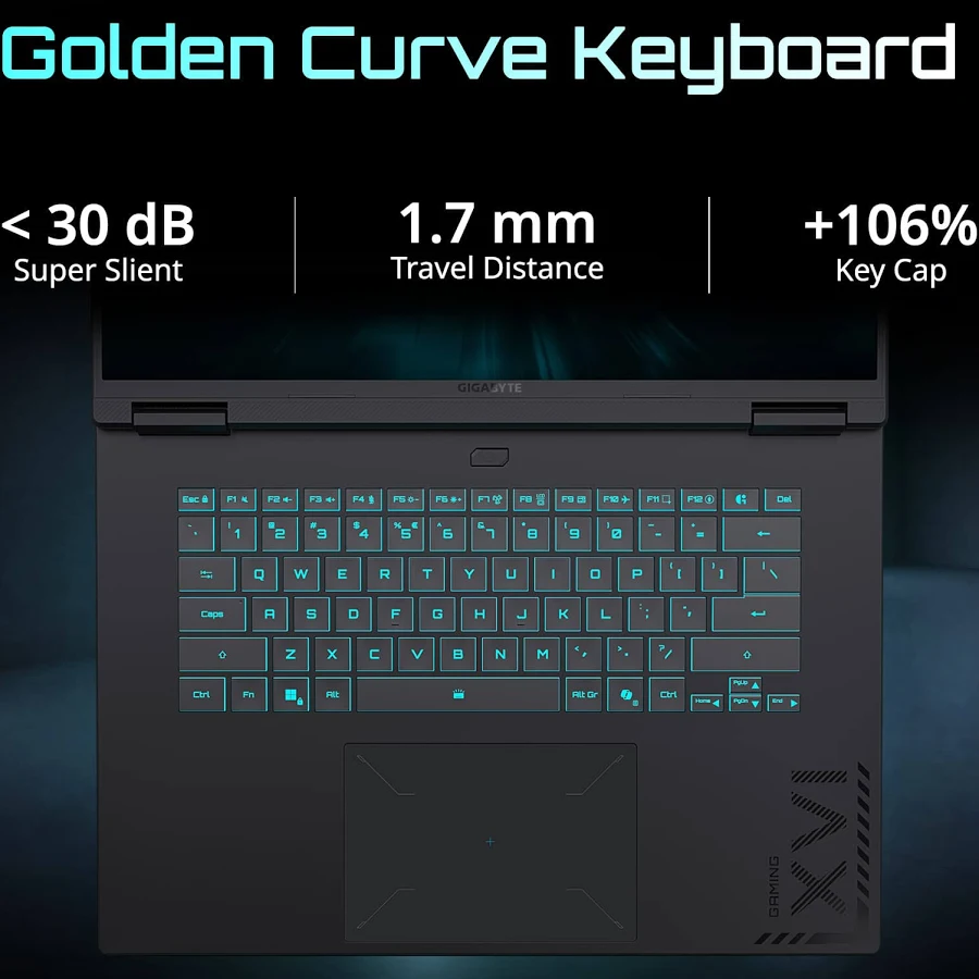 GIGABYTE GAMING A16 Gaming Laptop – AMD Ryzen 7 260, RTX 5070, 16GB RAM, 1TB SSD, 16" WUXGA 165Hz, Black, photo 7 of 7