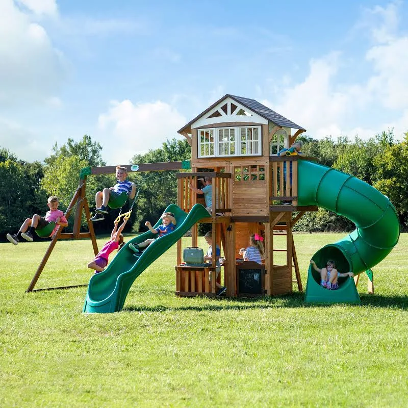 Backyard Discovery Bristol Point Cedar Swing Set, photo 2 of 7